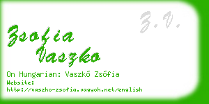 zsofia vaszko business card